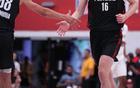 NBA開拓者新秀楊瀚森，加強力量訓練，提升對抗力。
